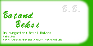 botond beksi business card